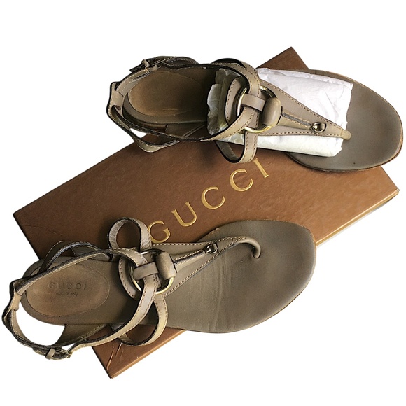 Gucci Horsebit Sandals 37.5 - Picture 1 of 8